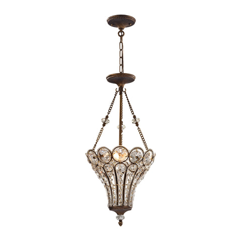 Christina 3 Light Chandelier In Mocha