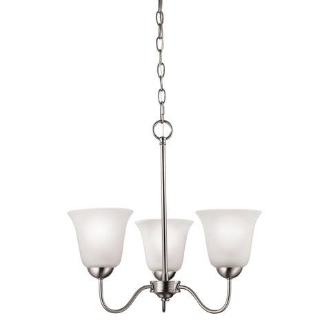 Conway 3 Light Chandelier In Brushed Nickel