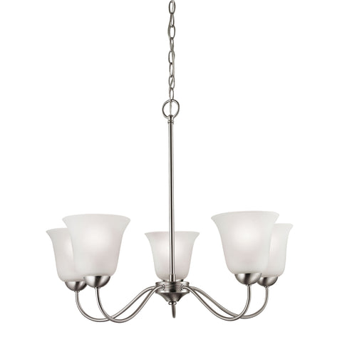 Conway 5 Light Chandelier In Brushed Nickel