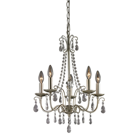 Antique Silver Chandelier In Silver / Clear