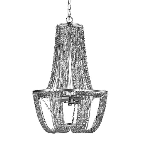 Mini Chandelier In Tea Stained And Metallic