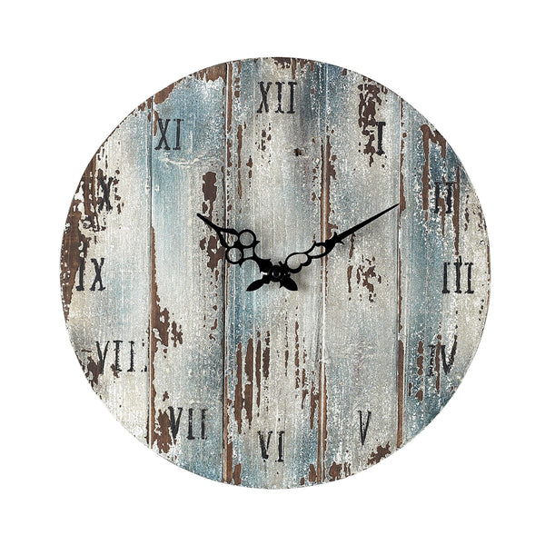 Wooden Roman Numeral Outdoor Wall Clock