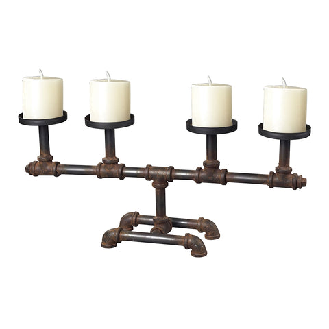 Industrial Pipe Candle Holder