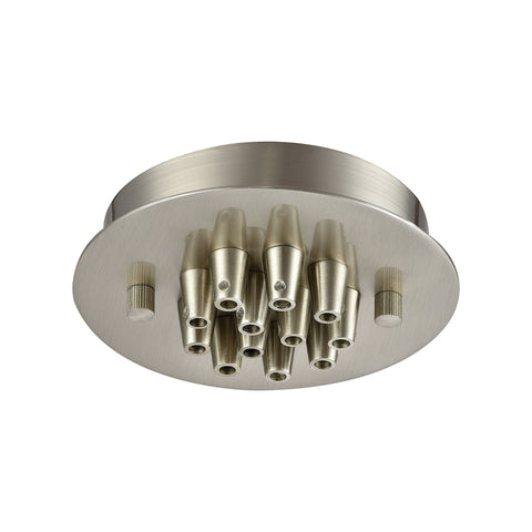 Illuminaire Accessories 12 Light Small Round Canopy In Satin Nickel