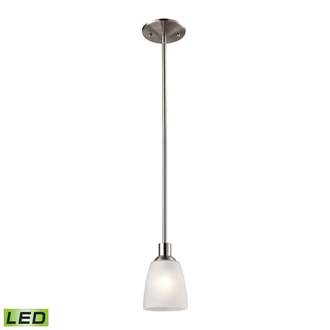 Jackson 1 Light LED Mini Pendant In Brushed Nickel