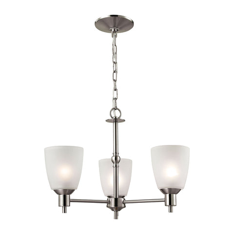 Jackson 3 Light Chandelier In Brushed Nickel