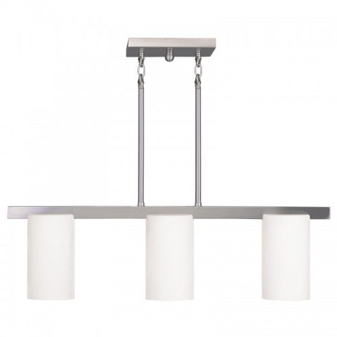 Livex Lighting Astoria 3 Light Brushed Nickel Chandelier