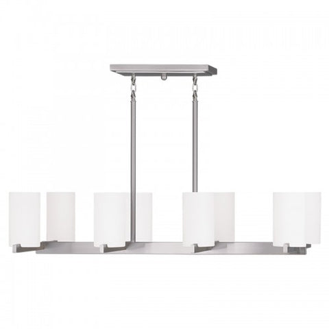 Livex Lighting Astoria 8 Light Brushed Nickel Chandelier