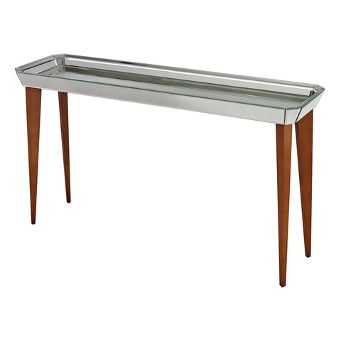 Rushbrook Mid-Century Mirrored Console Table