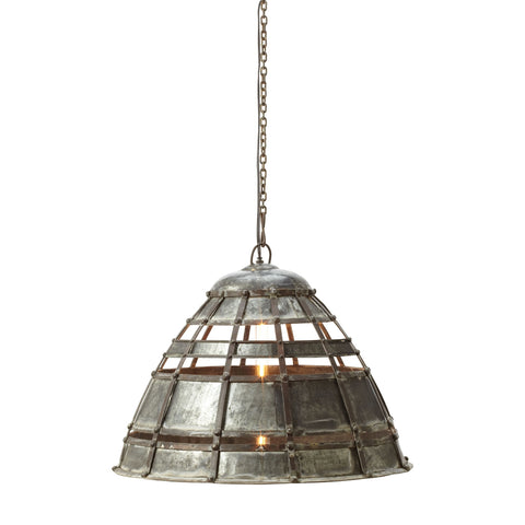 Colossal Fortress 1 Light Pendant In Distressed Silver