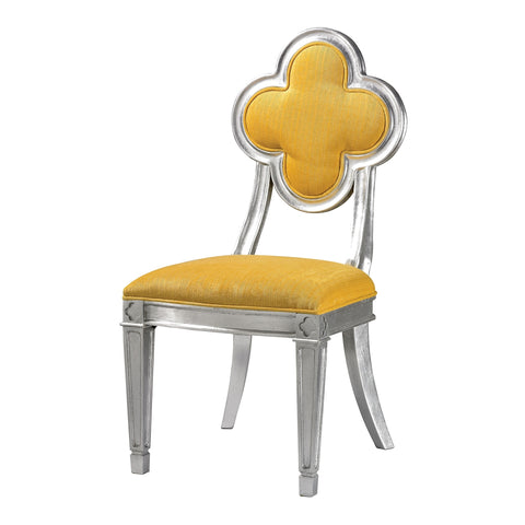 Petal Back Dining Chair In Yellow