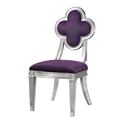 Petal Back Dining Chair In Purple