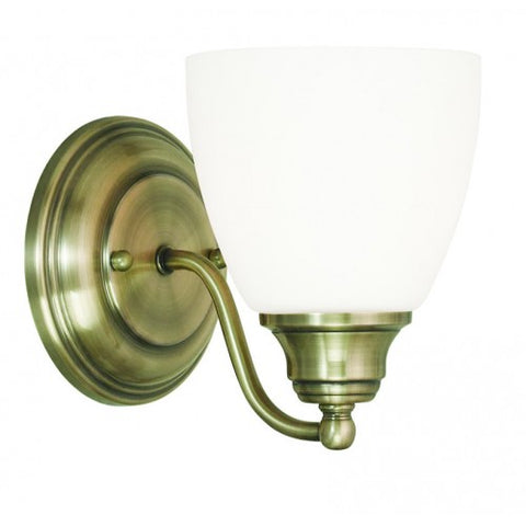 Livex Lighting Somerville 1 Light Antique Brass Wall Sconce