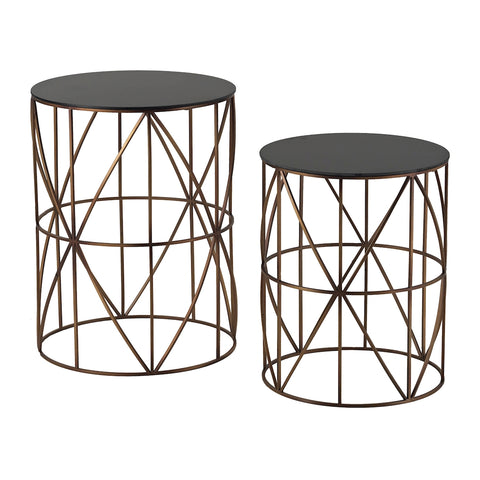 Bradfield Drum Side Tables - Set of 2