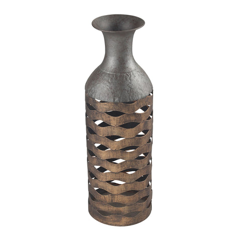 Tamarac-Laser Cut Copper Tone Vase (Small)