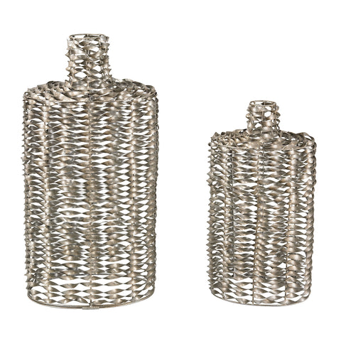 Metal Work Vases - Set of 2