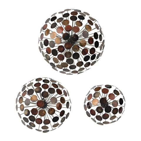 Dandelion Wall Sculptures - Set of 3