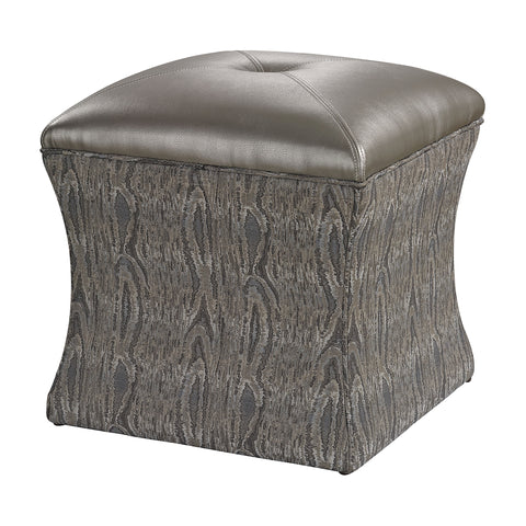 Luxe Ottoman In Grey