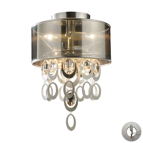 Parisienne 2 Light Wall Sconce In Silver Leaf - Includes Recessed Lighting Kit