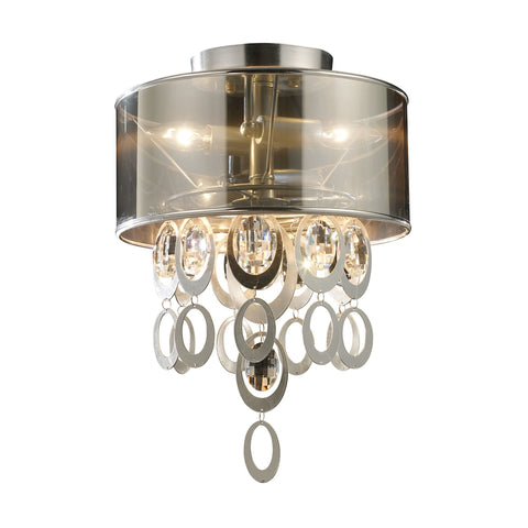 Parisienne 2 Light Wall Sconce In Silver Leaf