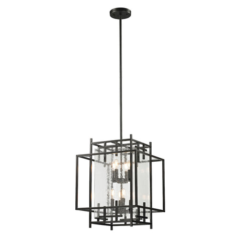 Intersections 8 Light Pendant In Oil Rubbed Bronze
