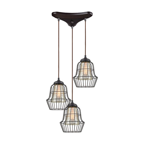 Yardley 3 Light Pendant In Oil Rubbed Bronze