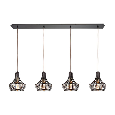 Yardley 4 Light Pendant In Oil Rubbed Bronze