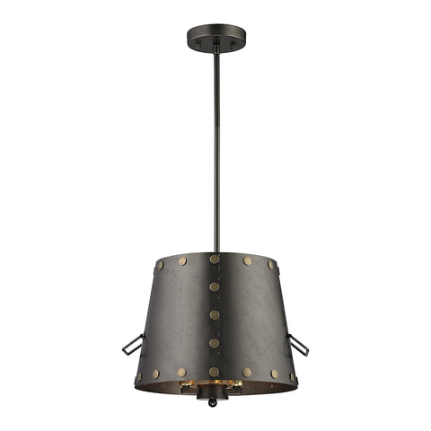 Ephrata 3 Light Pendant In Weathered Iron