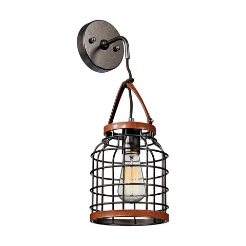 Purcell 1 Light Wall Sconce In Weathered Iron