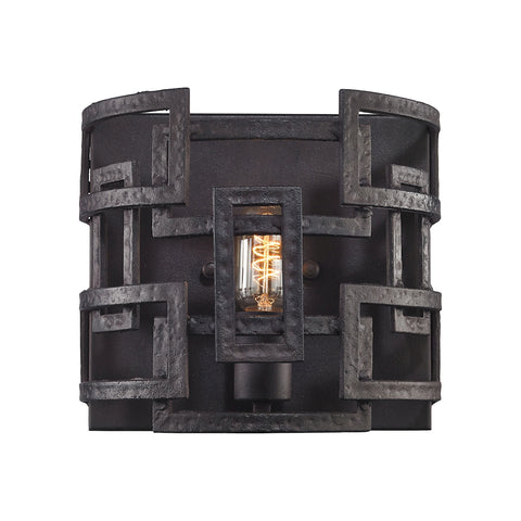 Garriston 1 Light Wall Sconce In Clay Iron