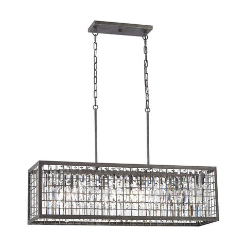Nadina 4 Light Chandelier In Silverdust Iron