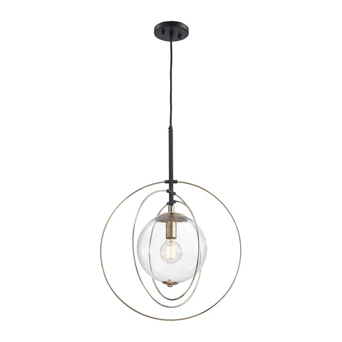 Zonas 1 Light Chandelier In Polished Gold And Oil Rubbed Bronze