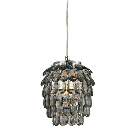 Kinloss 1 Light Smoked Drop Mini Pendant In Grey Smoke