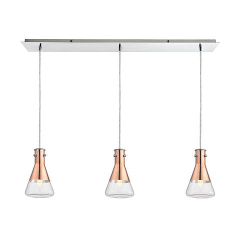 Olean 3 Light Pendant In Polished Chrome