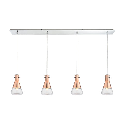 Olean 4 Light Pendant In Polished Chrome