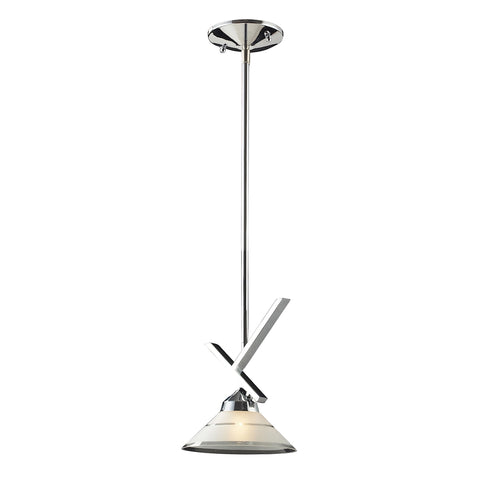 Refraction 1 Light Pendant In Polished Chrome