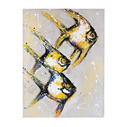 Oversized Piranha Oil On Canvas