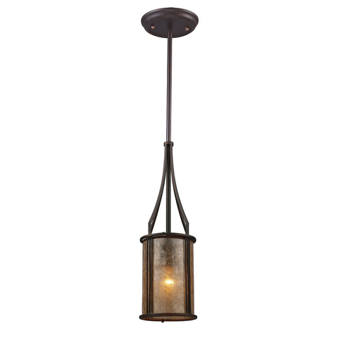 Barringer 1 Light Pendant And Tan Mica