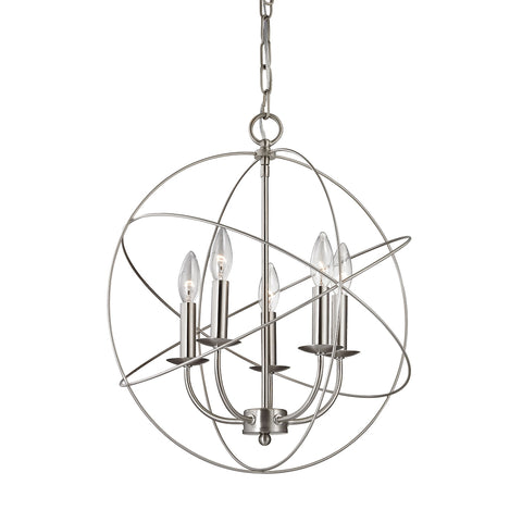 Williamsport 5 Light Chandelier In Brushed Nickel