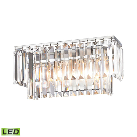 Palacial 2 Light LED Vanity In Polished Chrome