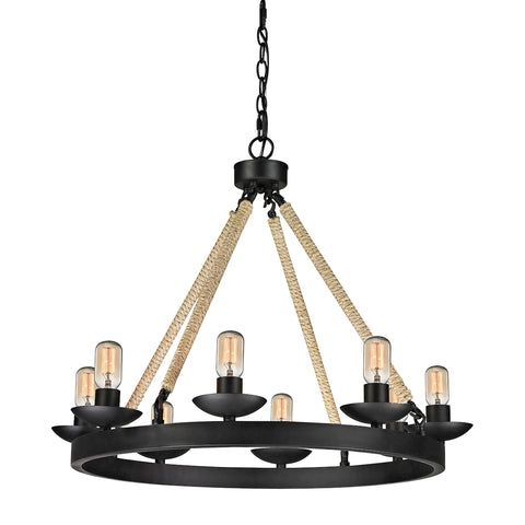 Pearce 8 Light Chandelier In Matte Black