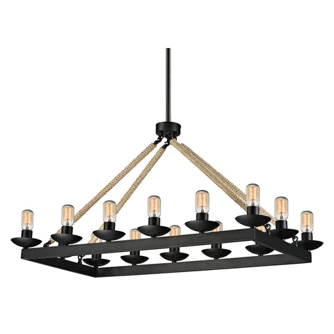 Pearce 14 Light Chandelier In Matte Black
