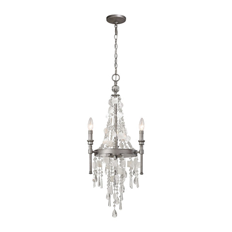 Alexandra 3 Light LED Chandelier In Weathered Zinc