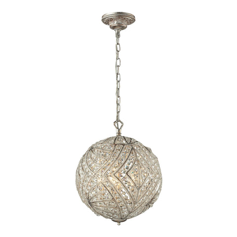Renaissance 5 Light Pendant In Sunset Silver