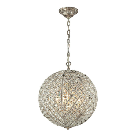 Renaissance 8 Light Pendant In Sunset Silver