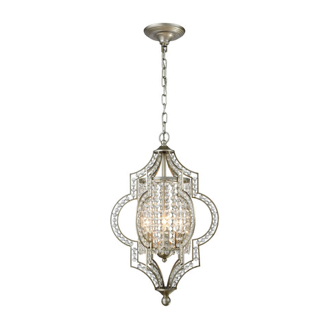 Gabrielle 3 Light Chandelier In Aged Silver