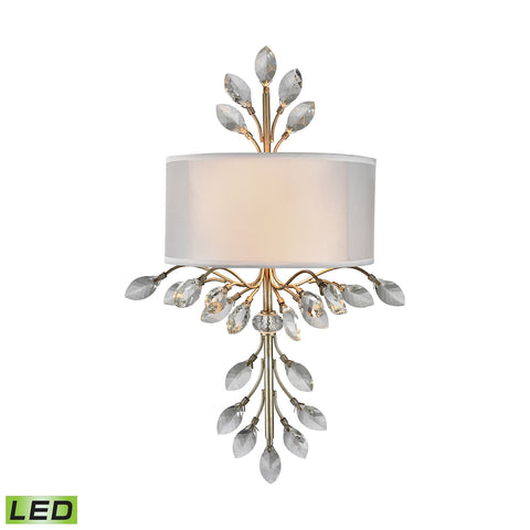 Asbury 2 Light LED LED Wall Sconce In Aged Silver