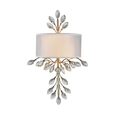 Asbury 2 Light LED Wall Sconce In Aged Silver