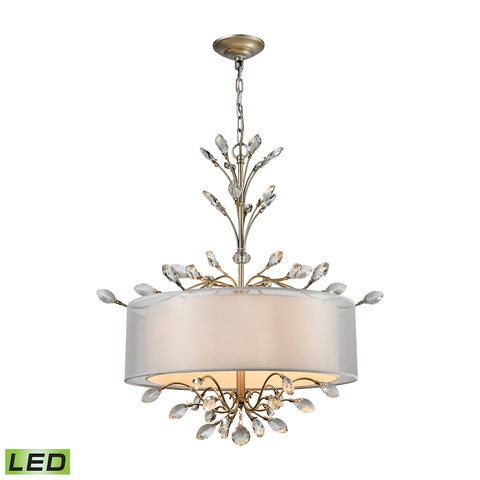 Asbury 4 Light LED LED Chandelier In Aged Silver