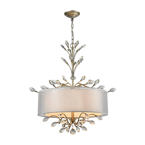 Asbury 4 Light LED Chandelier In Aged Silver